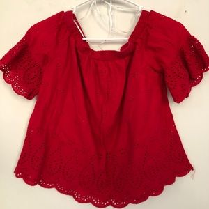 Off the shoulder crop top